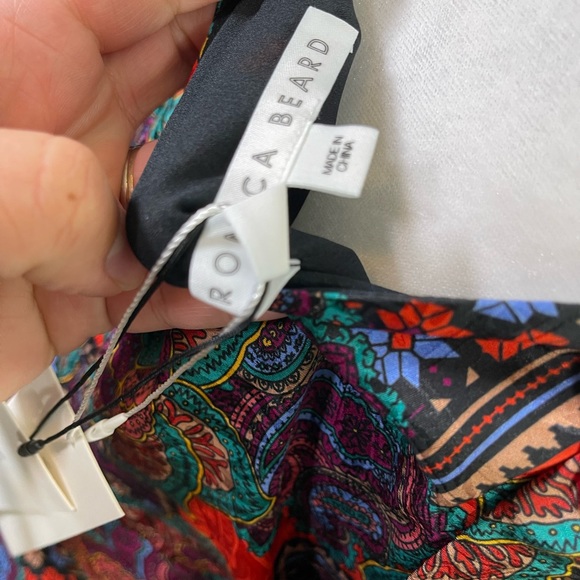 NWT Veronica Beard Bellino Paisley Bubble Long Sleeve Silk Mini Dress 6 Coquette - Picture 8 of 9